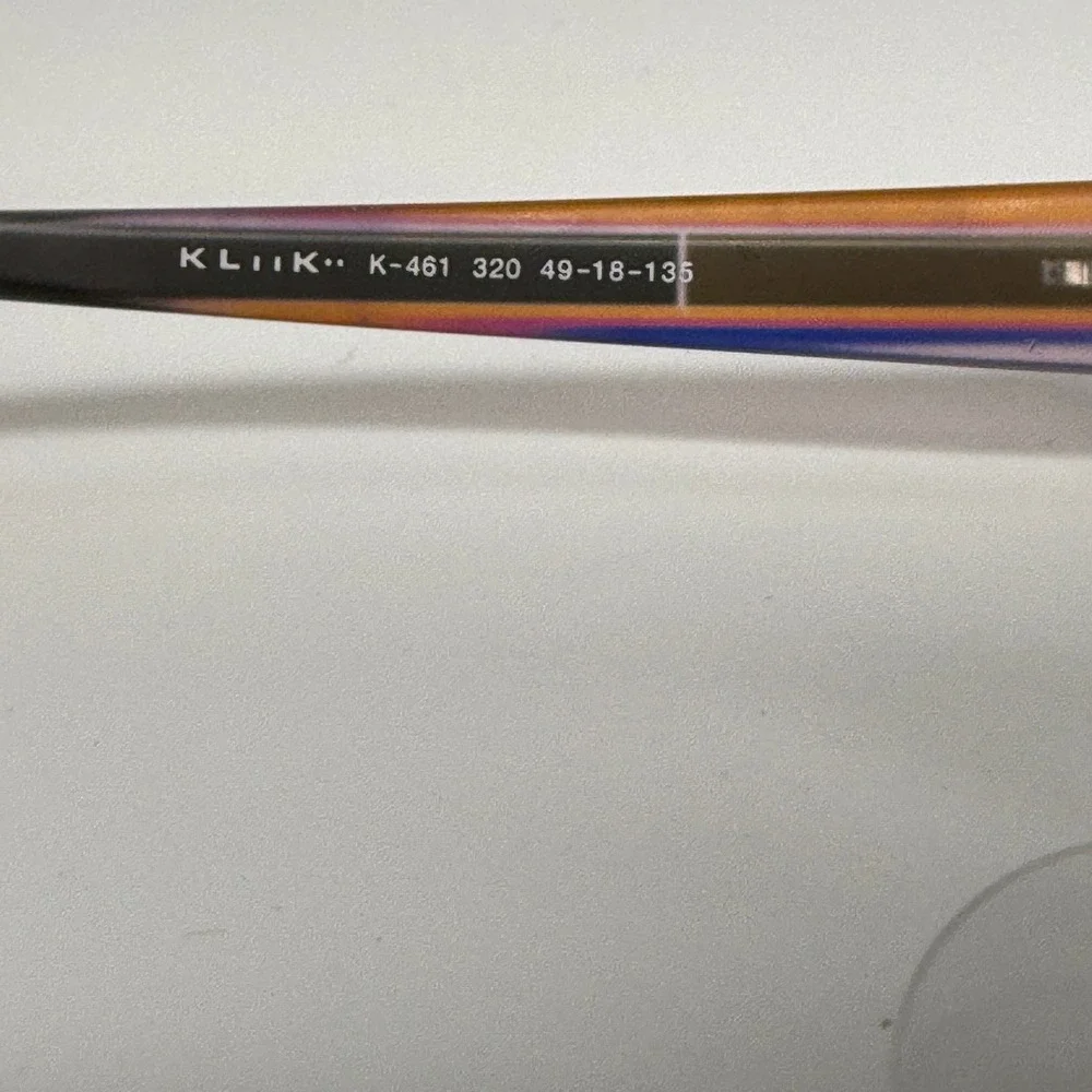 Kliik Denmark K-461 320 Eyeglasses Frames Brown‎ Multi Color 49-18-135 Half Rim